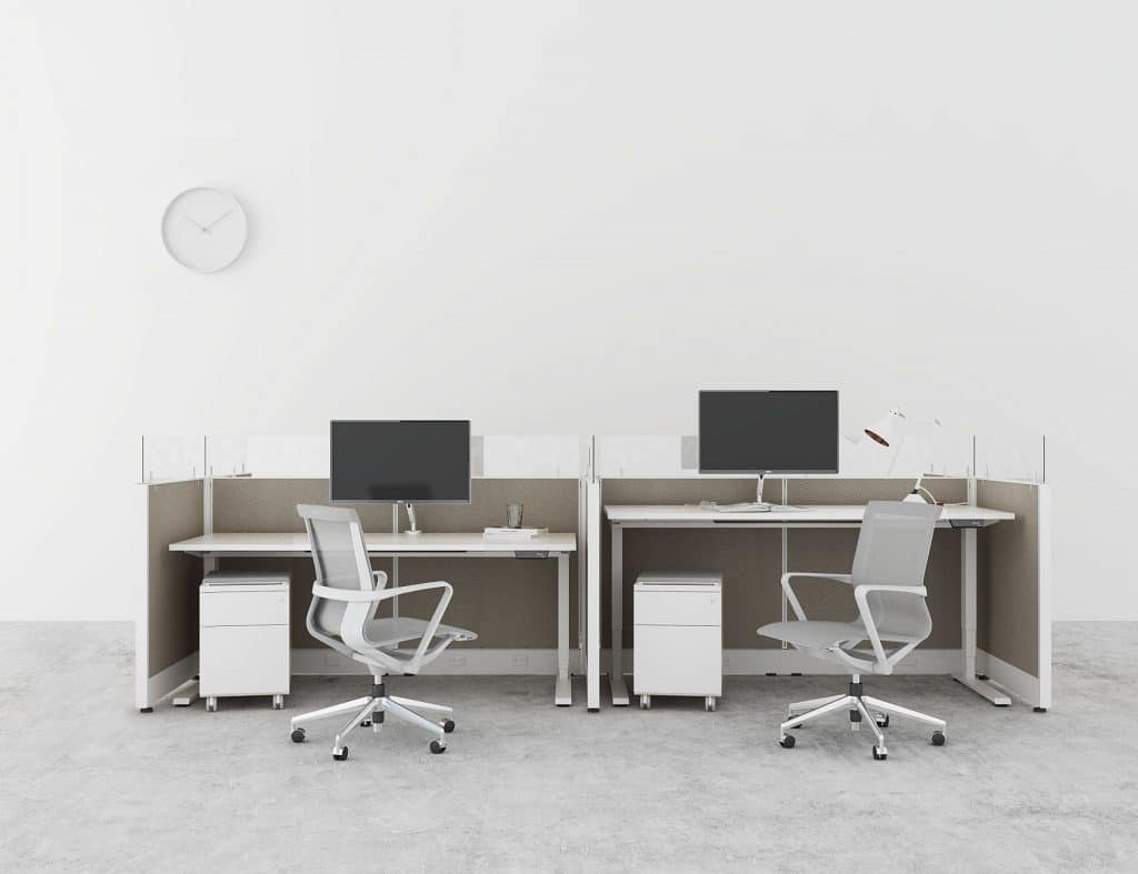 Friant Novo Adjustable desk cubicle